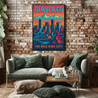 Denver, CO The Mile High City Poster