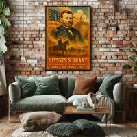 Ulysses S. Grant 18th President of the United States Layered Digital Collage Poster