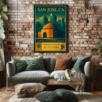 San Jose Tech Cityscape Urban or Cityscape Poster
