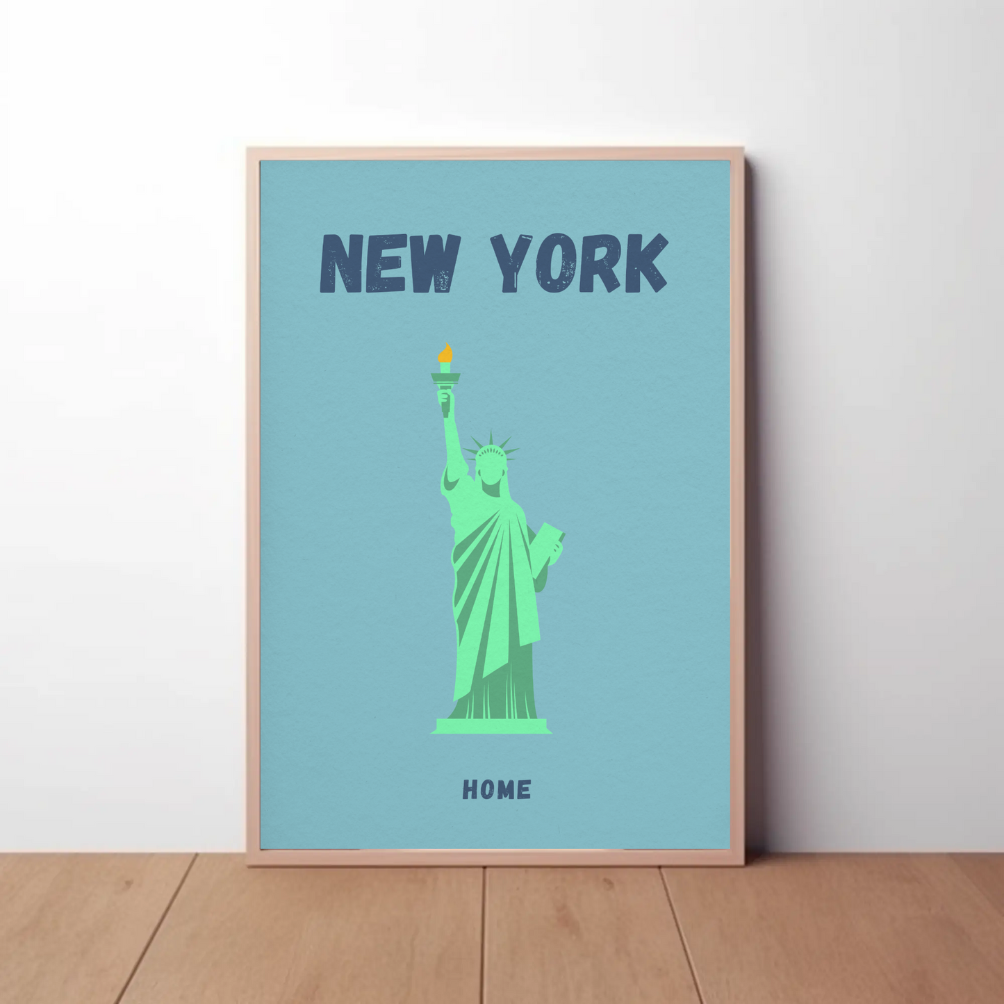 Statue Of Liberty New York Retro Travel Poster