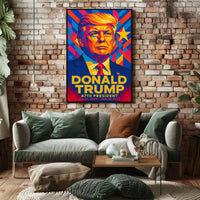 Trump 47th President Patriotic Portrait Poster