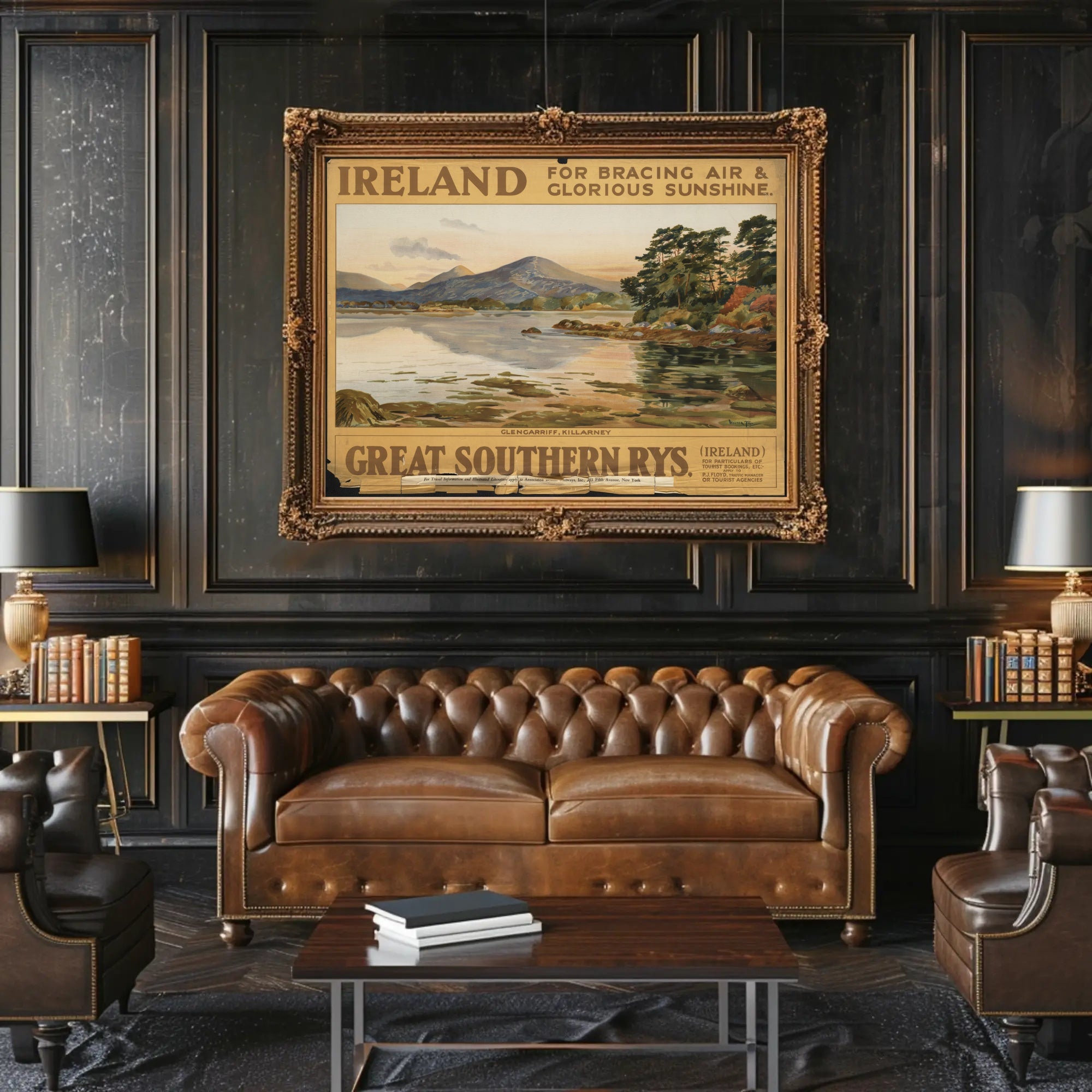 Ireland Glengarriff Killarney Vintage Poster PosterGoat