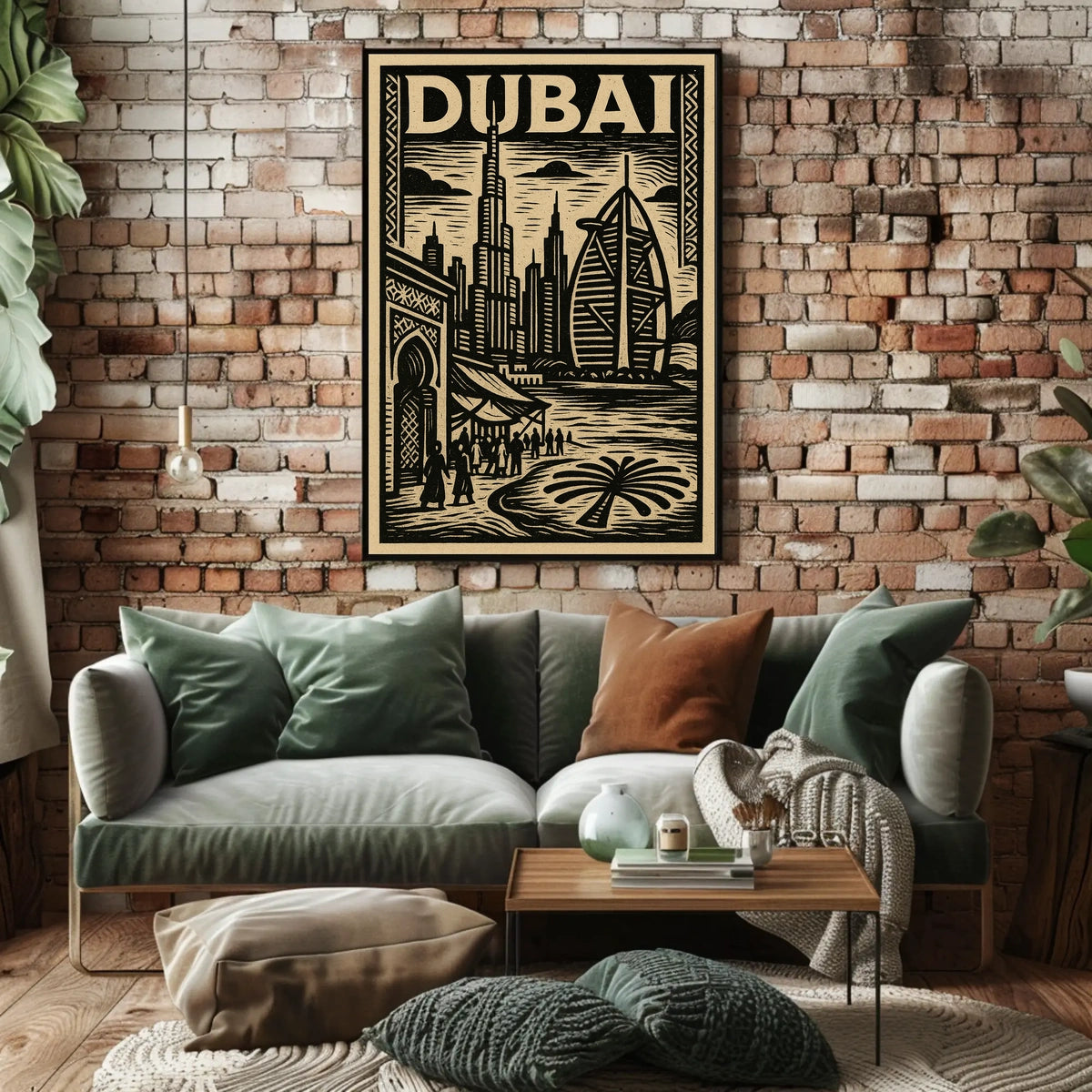 Discover Dubai Poster For Travel Lovers Iconic Skyline
