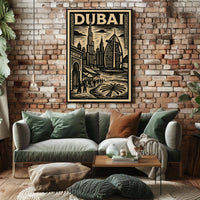 Discover Dubai Poster For Travel Lovers Iconic Skyline