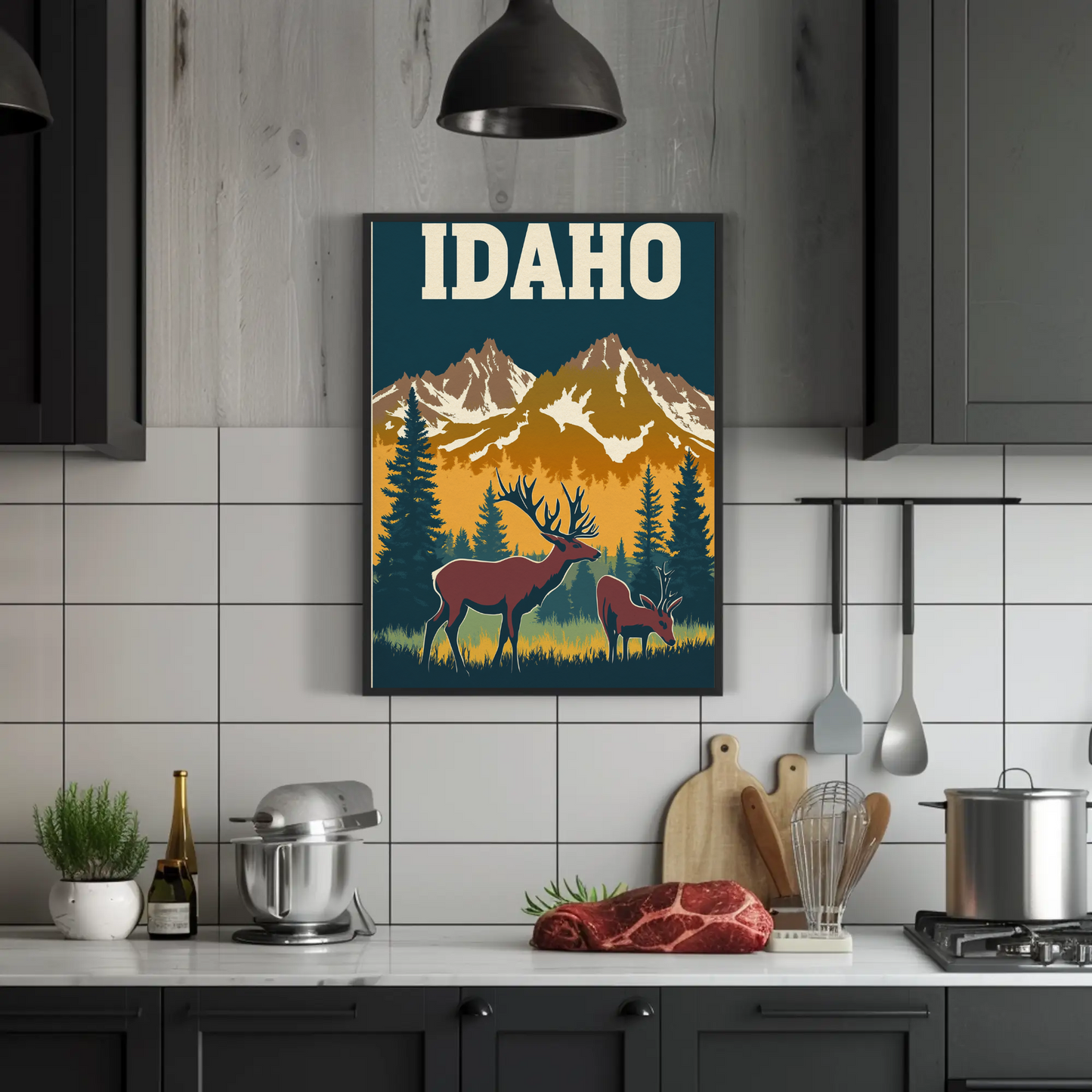 Vintage Poster Idaho Wildlife