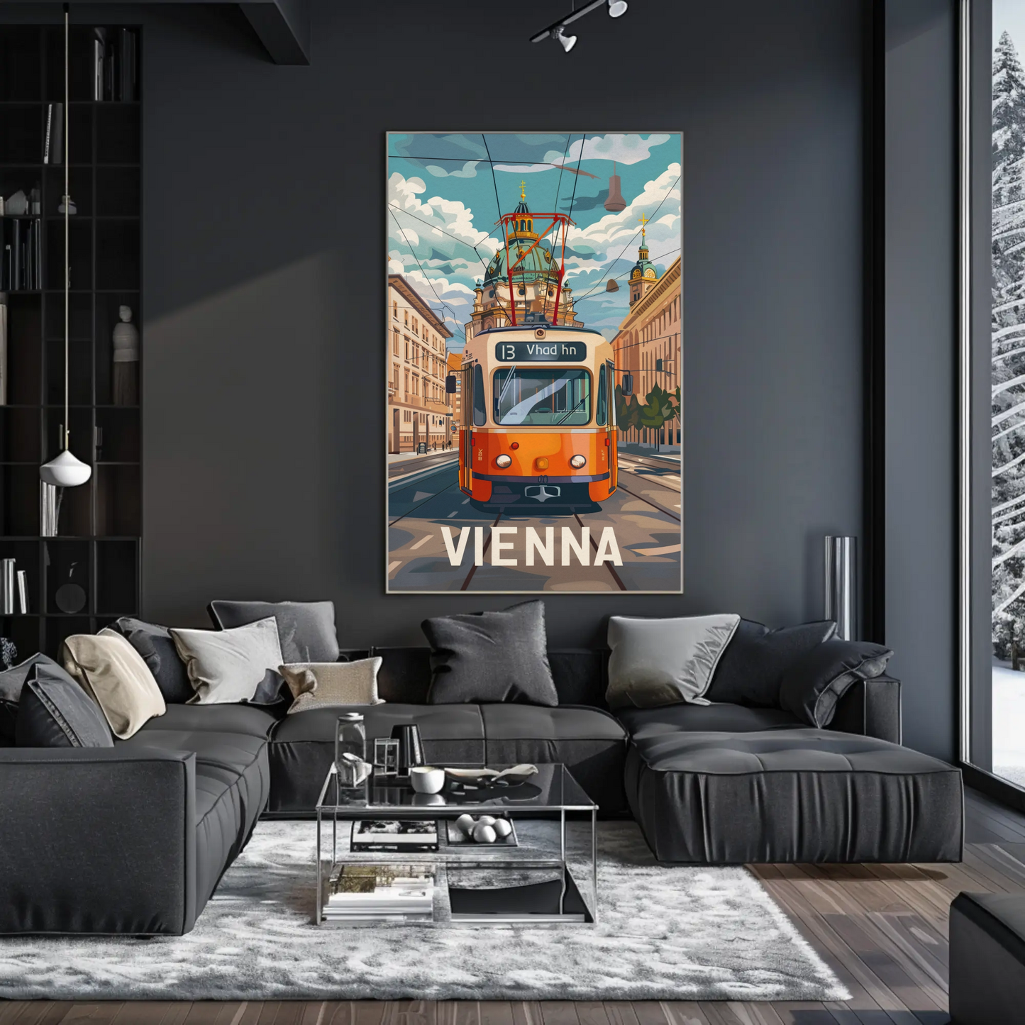 Vienna Streetcar City Architecture Austria Travel Poster