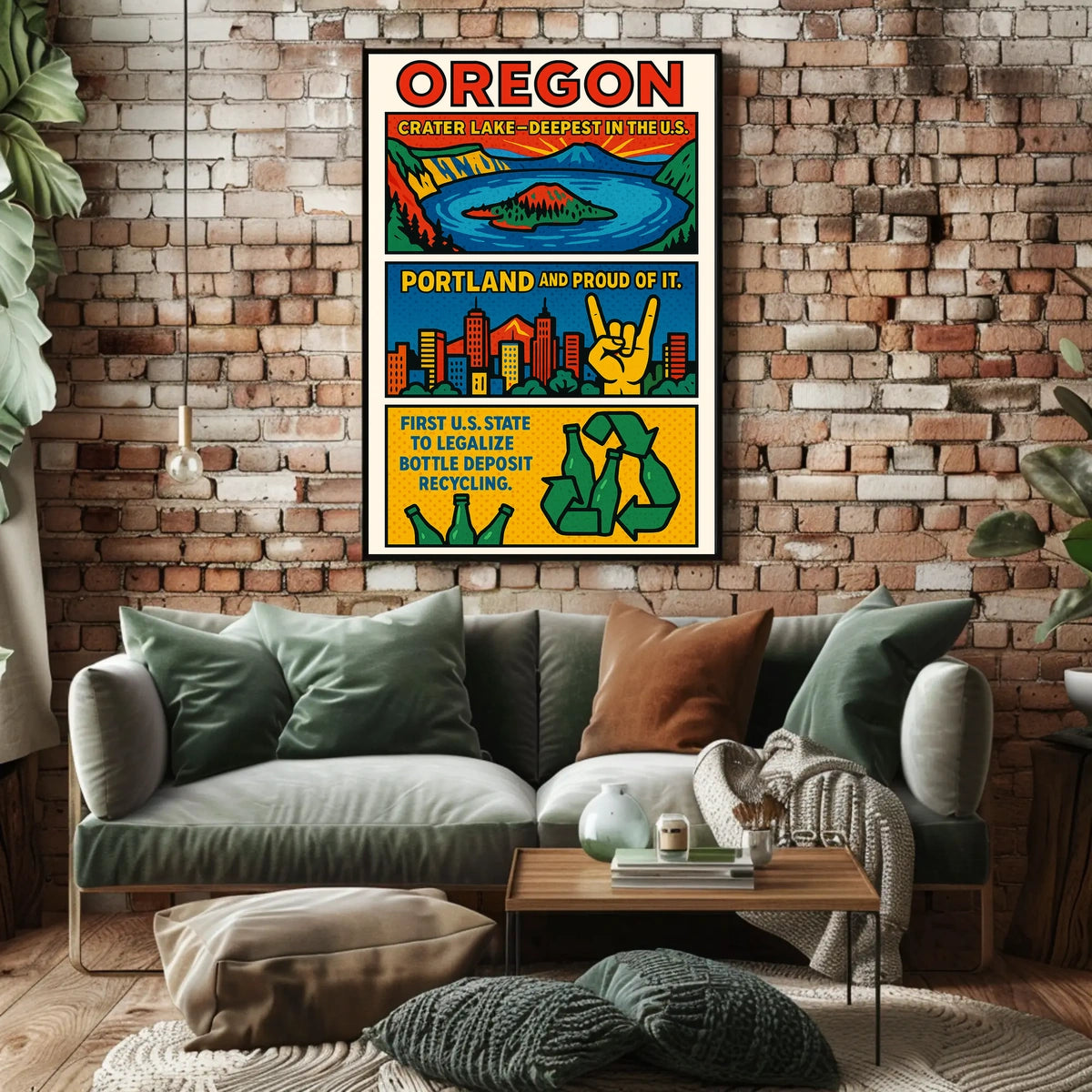 Oregon Pioneering Bottle Deposit Poster