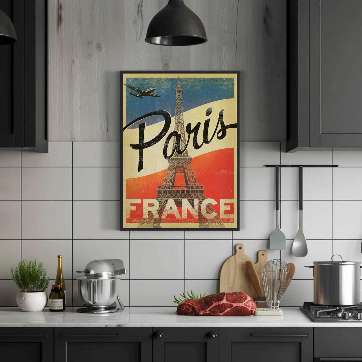 Paris Vintage Poster Eiffel Tower
