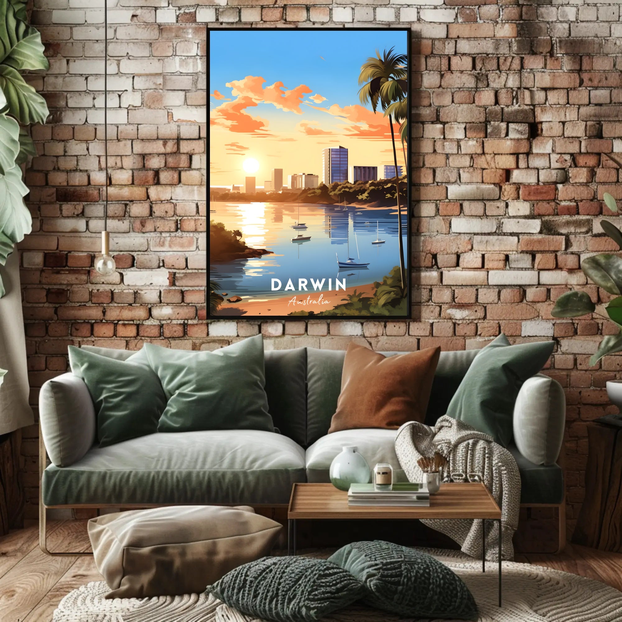 Serene Sunset in Darwin Urban or Cityscape Poster