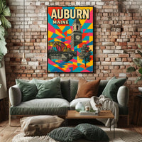 Auburn, Maine A Vibrant Tribute Poster