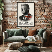 Bill Clinton 42nd President of the United States Reflections Poster