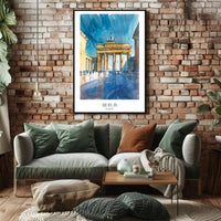 Brandenburg Gate Watercolor Travel Poster PosterGoat