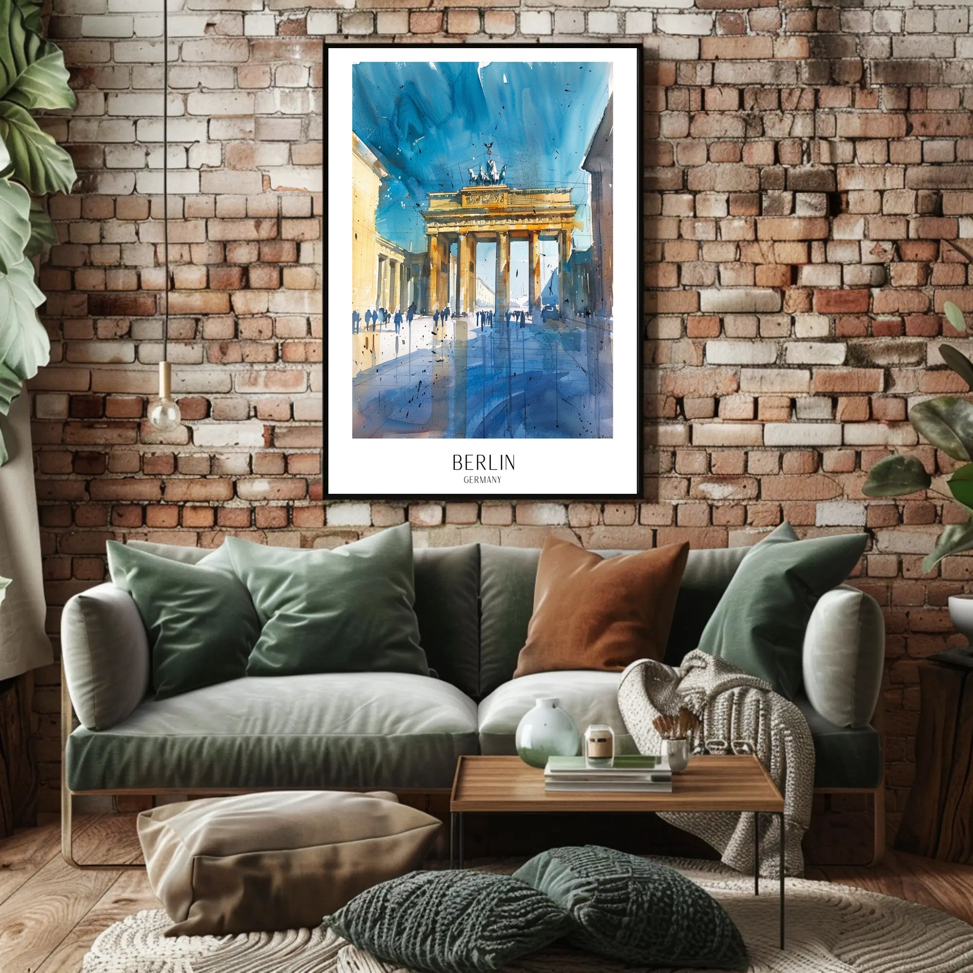 Brandenburg Gate Watercolor Travel Poster PosterGoat