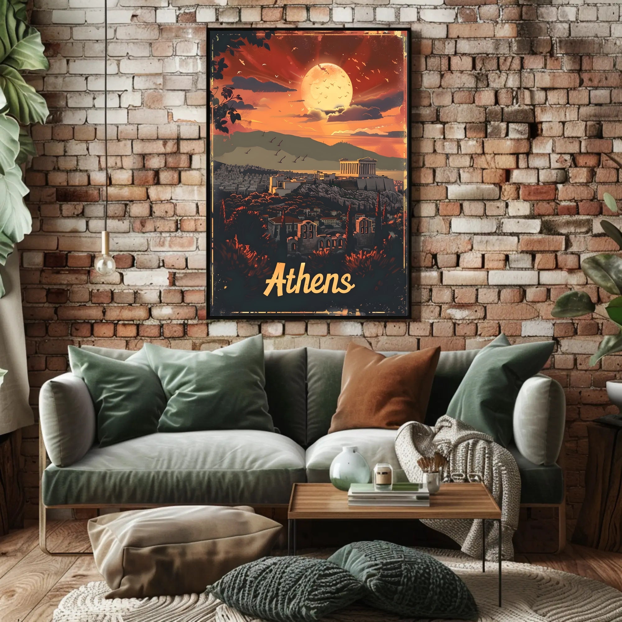 Athens at Dusk Poster