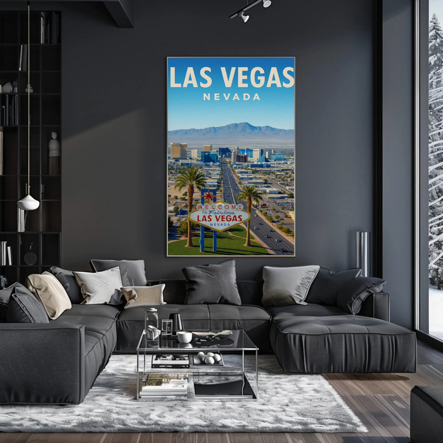 Daytime Las Vegas Nevada Welcome Sign View Poster