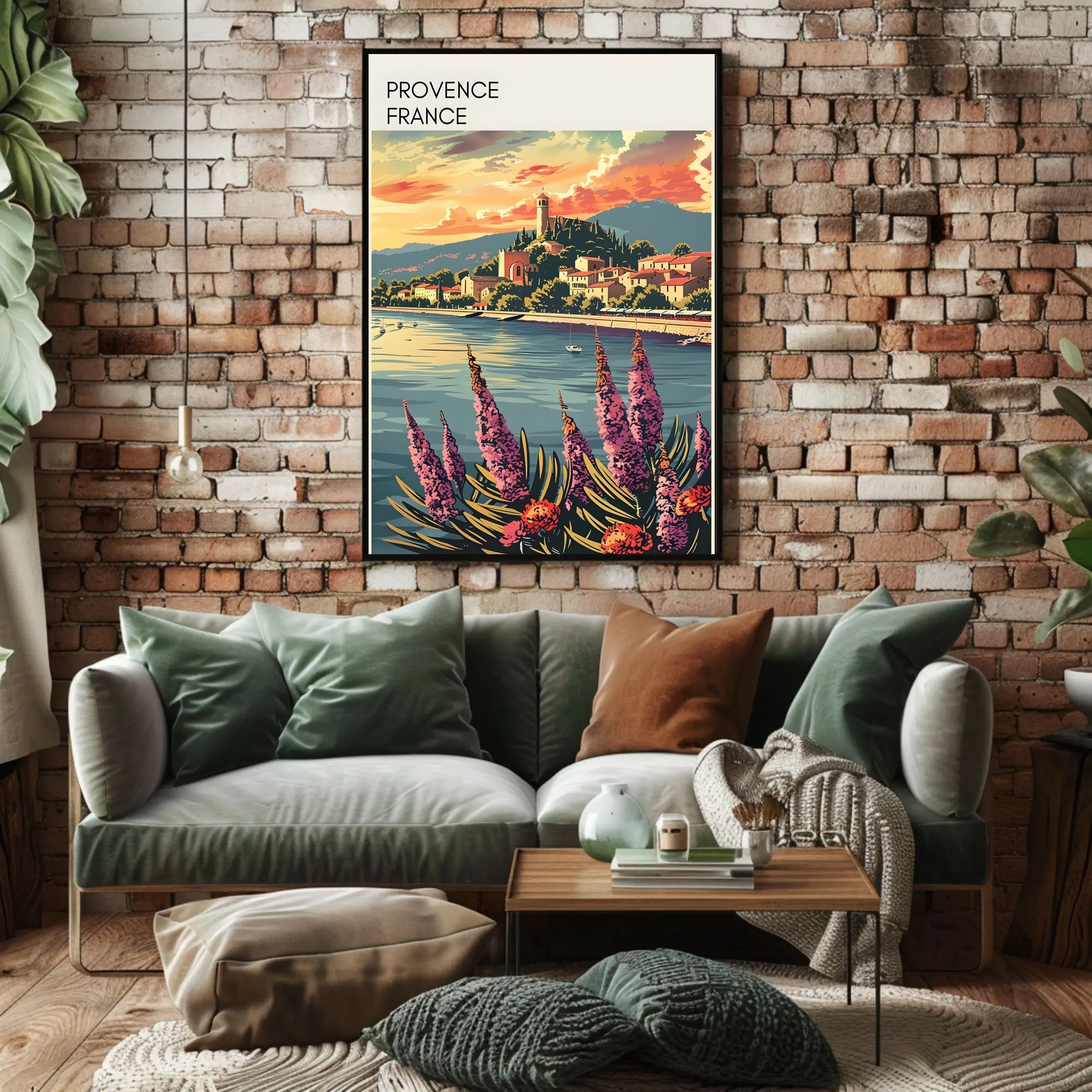 Charming Coastal Village in Provence Travel Poster