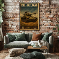 T92 Light Tank Military Recruitment Poster