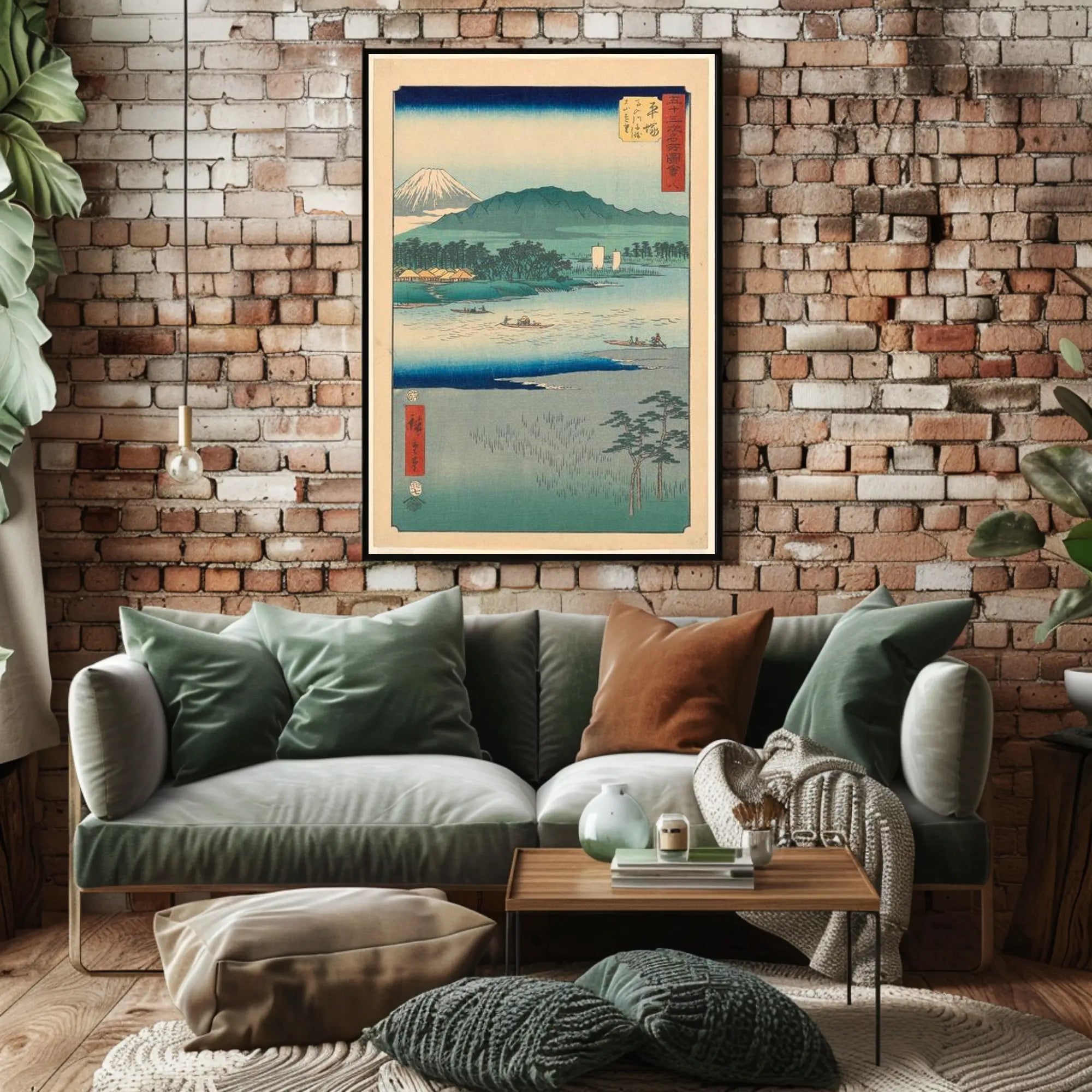 Serene Landscape with Mount Fuji Poster PosterGoat