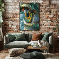 Mesmerizing Photorealistic Eye Poster with Vibrant Colors PosterGoat