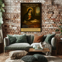 Saint Gertrude the Great Religious Heritage Poster