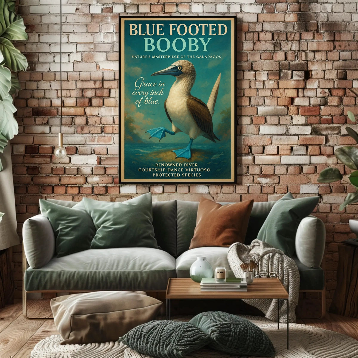 Blue Footed Booby Natures Masterpiece Poster