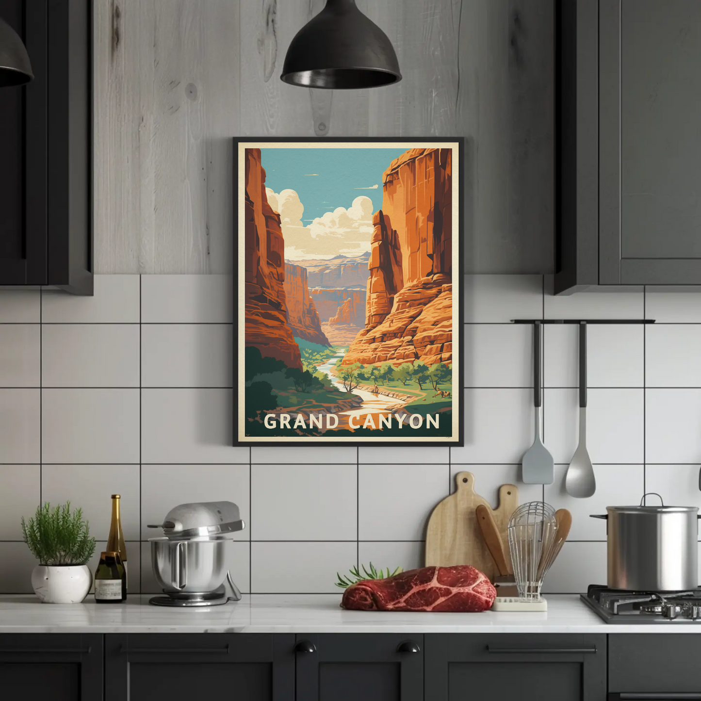 Grand Canyon River Vintage Travel Poster