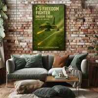 Northrop F-5 Fighter Jungle Scene Military Aviation Poster