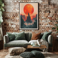 Castle Under the Red Sun Poster PosterGoat
