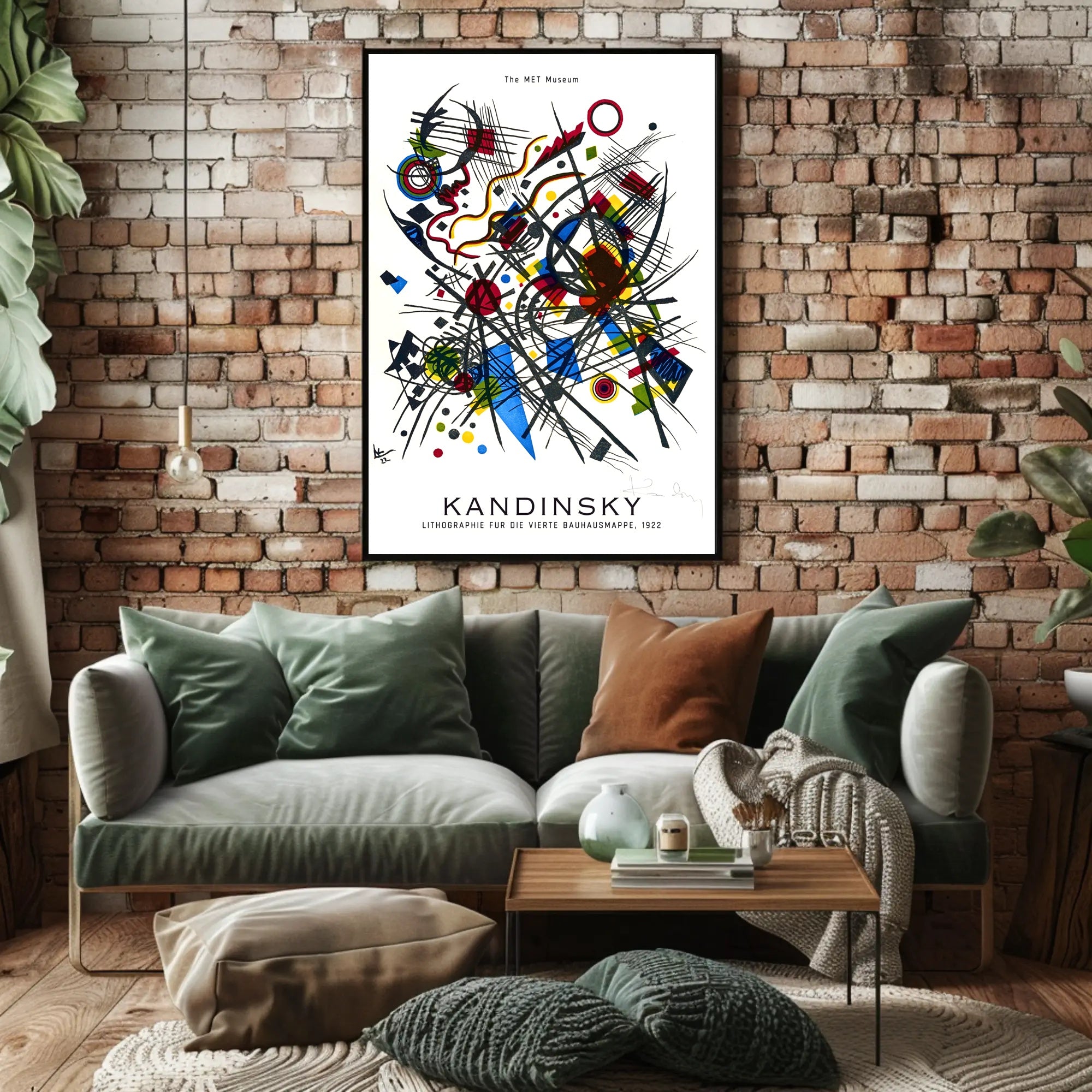 Kandinsky Bauhaus Lithograph 1922 Poster