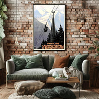 Chamonix Funicular Railway Adventure Vintage Travel Poster PosterGoat