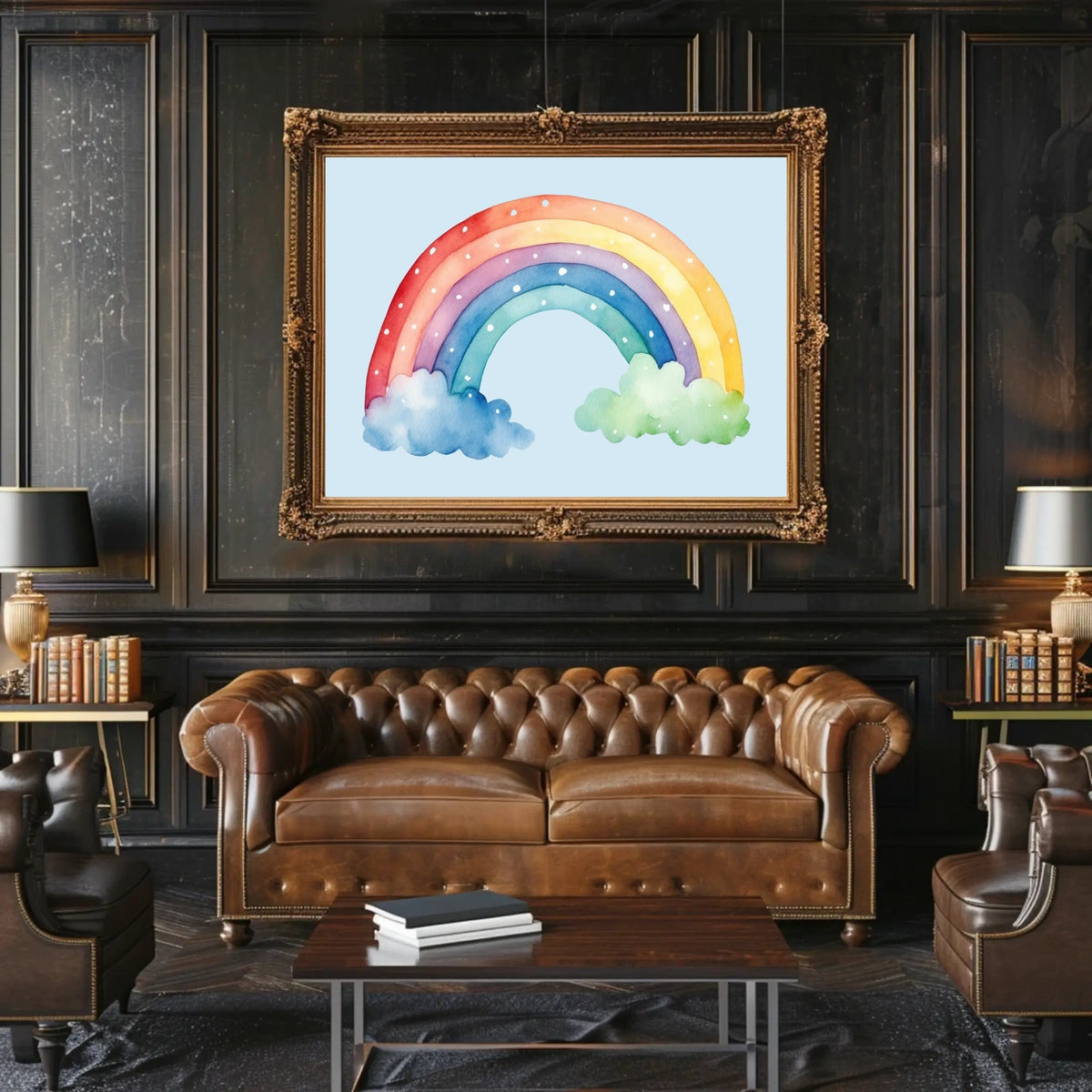 Watercolor Rainbow Delight Poster