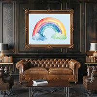 Watercolor Rainbow Delight Poster