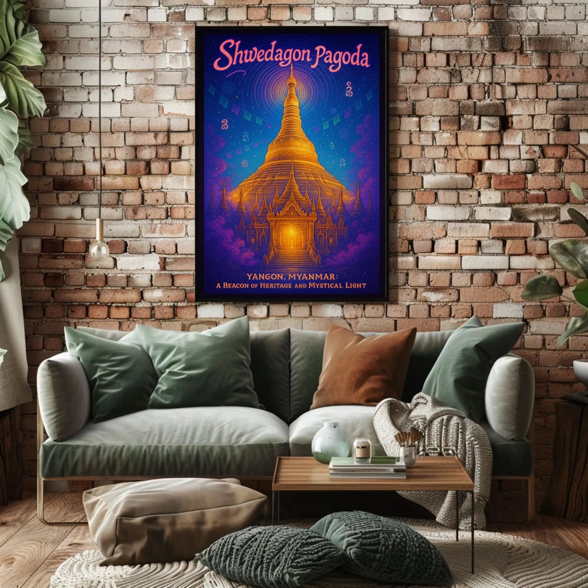 Shwedagon Pagoda A Mystical Landmark Poster