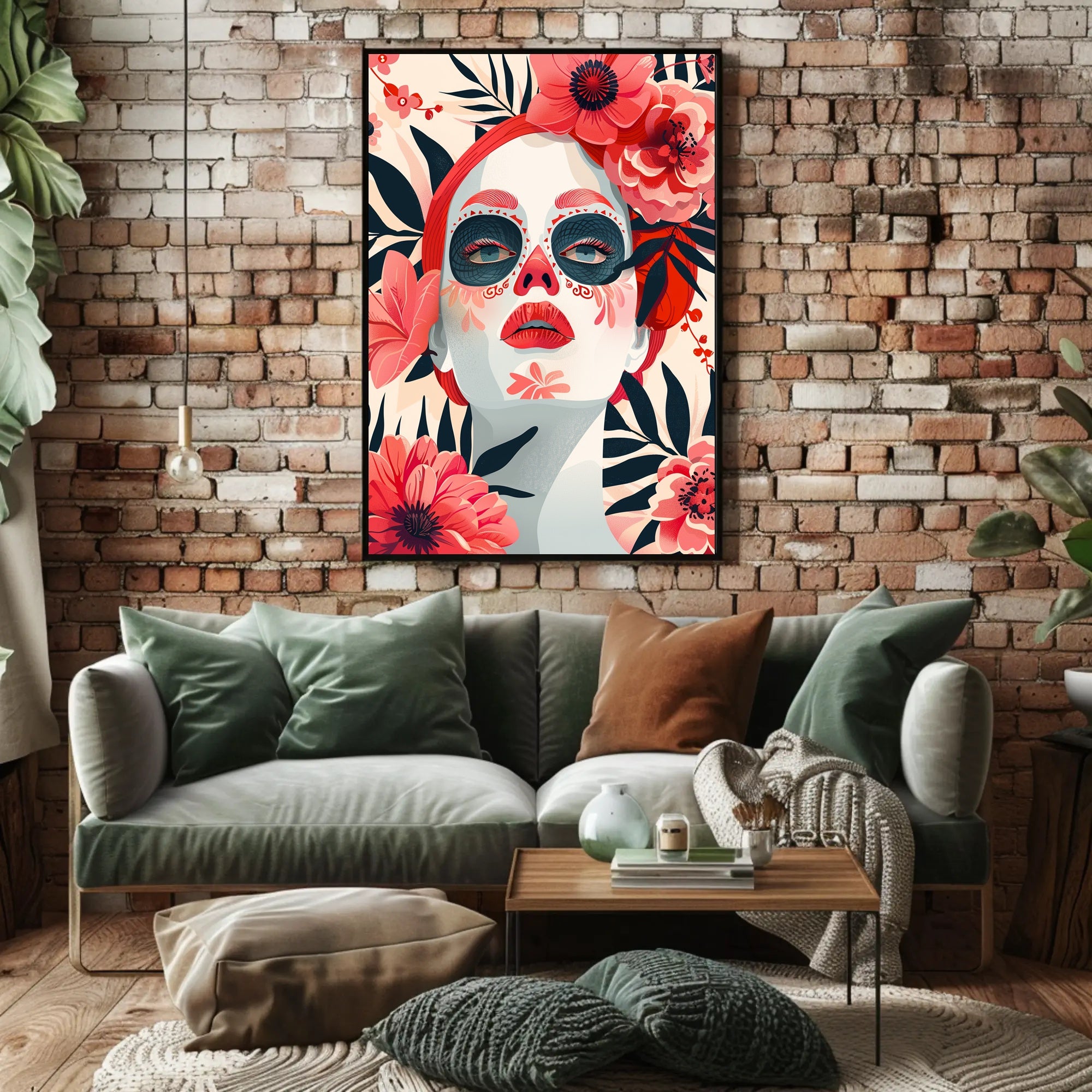 Dia de los Muertos Celebration Art Poster PosterGoat