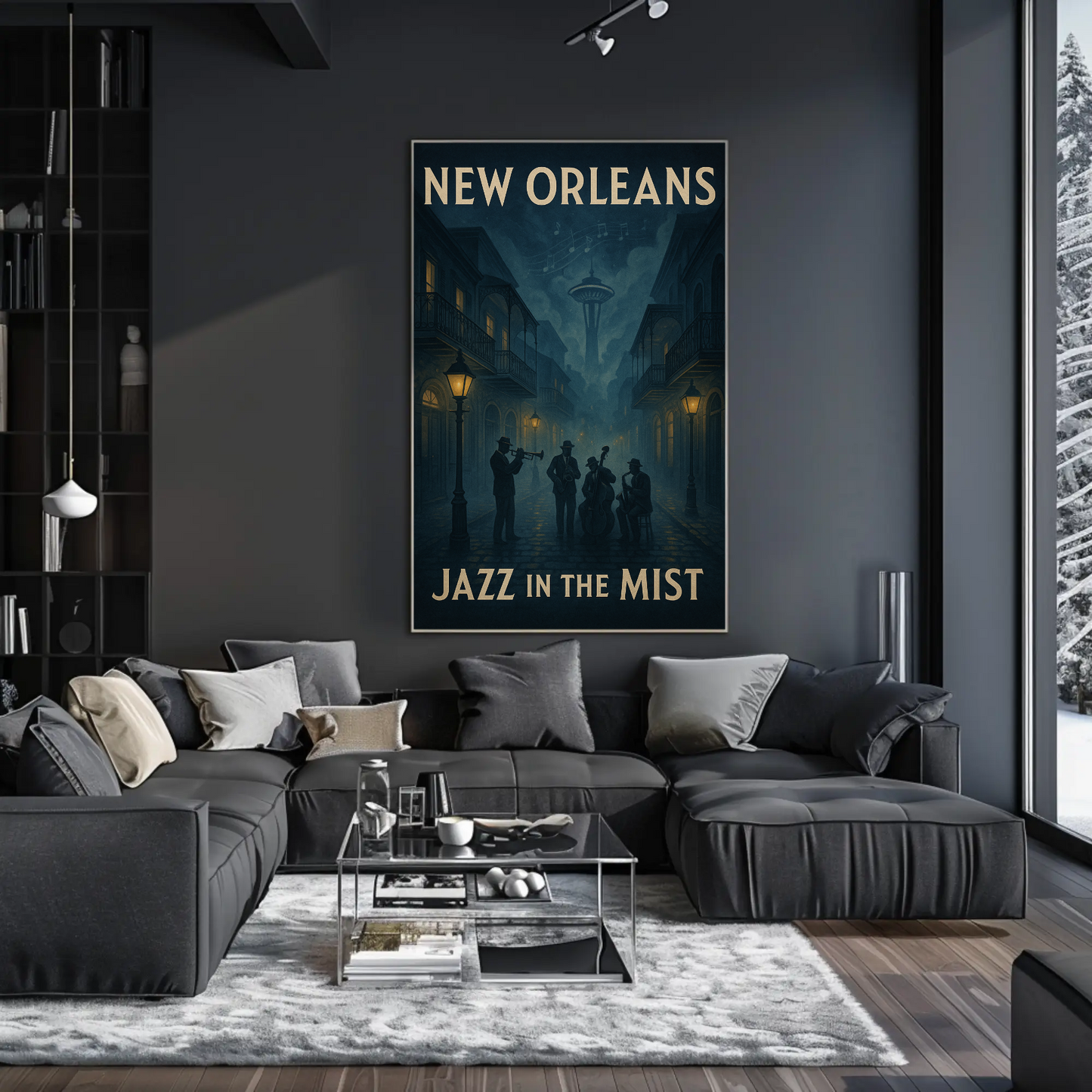 New Orleans Jazz Mist Travel Poster