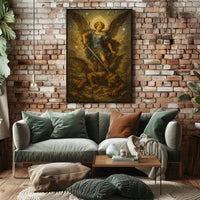 Archangel Michael Defeating The Devil Poster