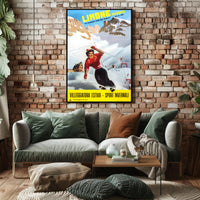 Limone Piemonte Vintage Ski Adventure Poster PosterGoat