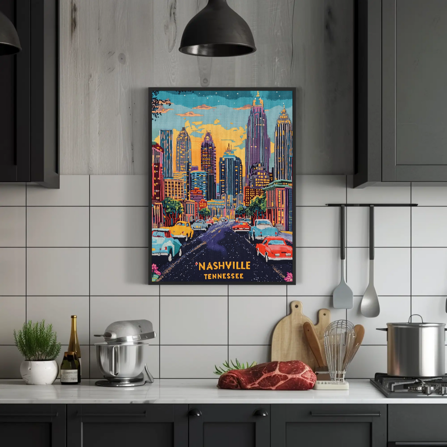 Nashville, Tennessee Vintage Travel Poster