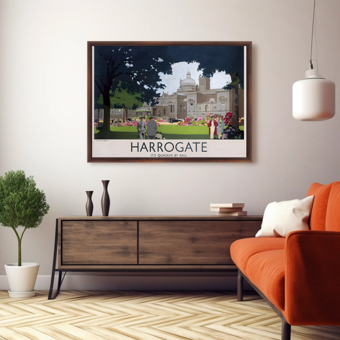 Harrogate - It's Quicker by Rail Poster
