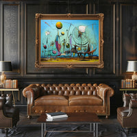 Surreal Dreamscape Imaginative Futuristic Sci-Fi Poster