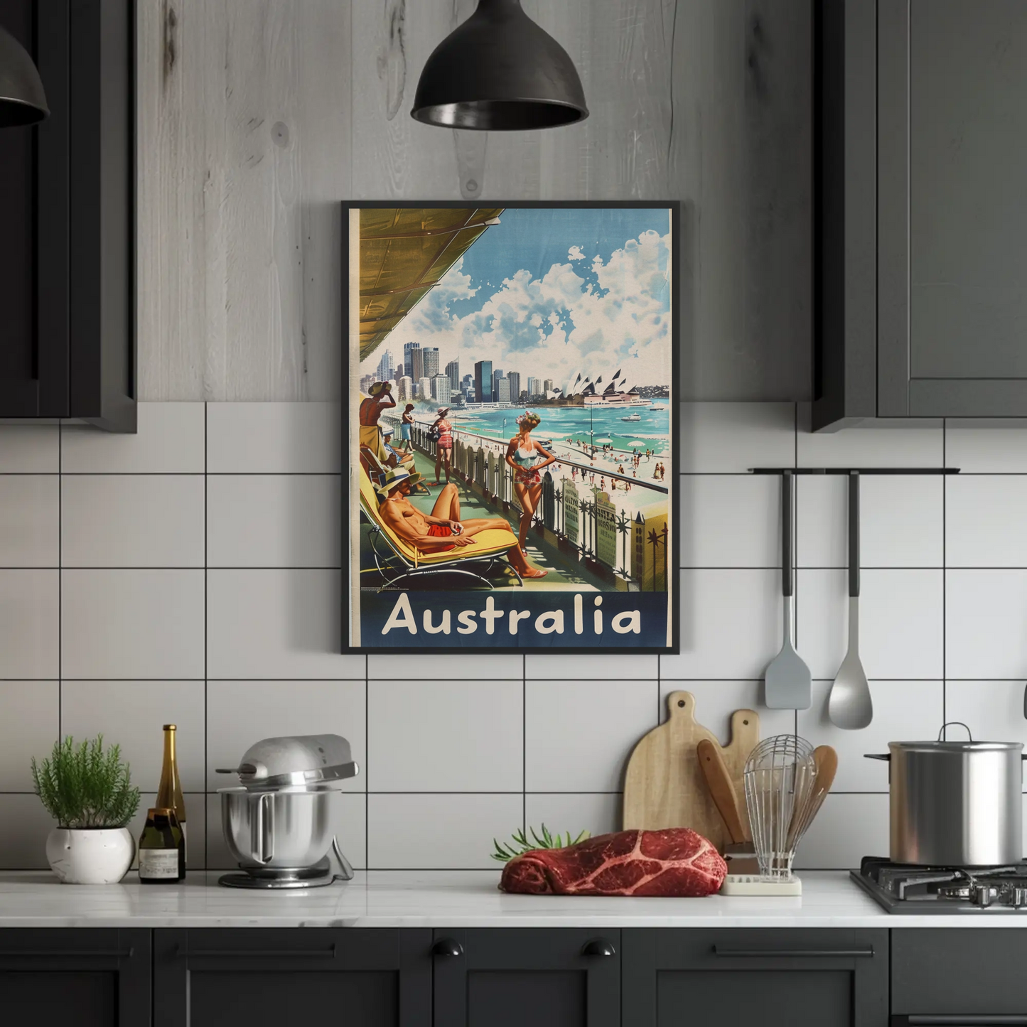 Australia Beach Vintage Poster Retro