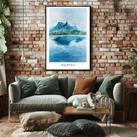 Serene Mauritius Coastal Landscape — Travel Poster PosterGoat