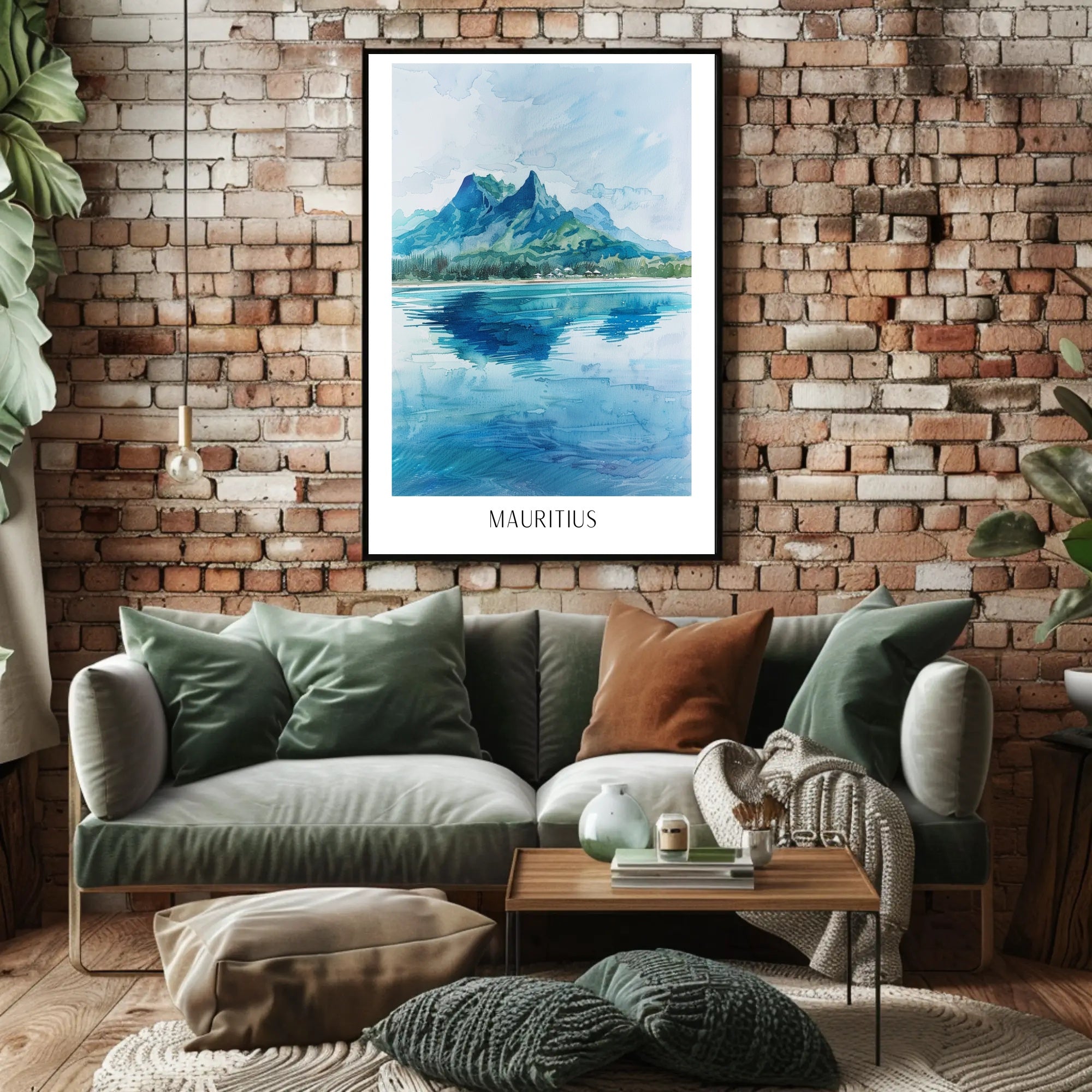 Serene Mauritius Coastal Landscape — Travel Poster PosterGoat