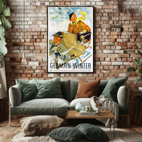 Winter Sleigh Ride Adventure Travel Poster PosterGoat