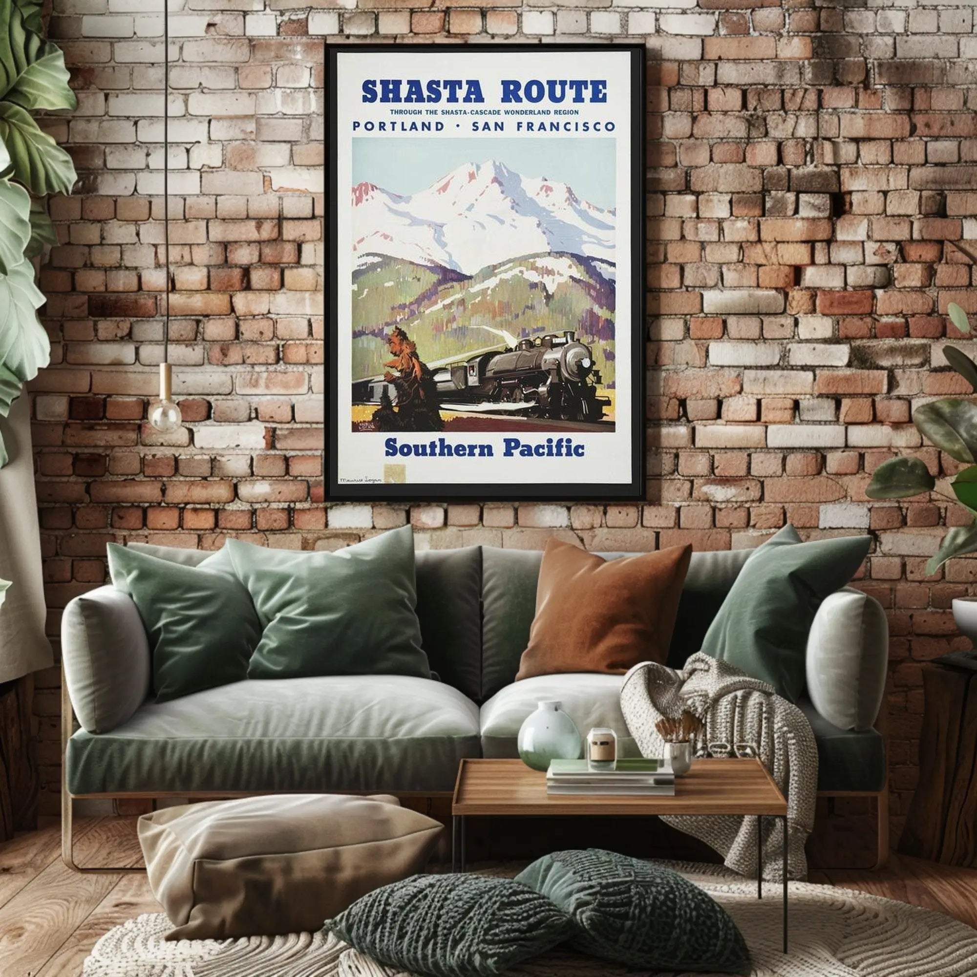 Shasta Route Travel Poster PosterGoat