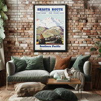 Shasta Route Travel Poster PosterGoat