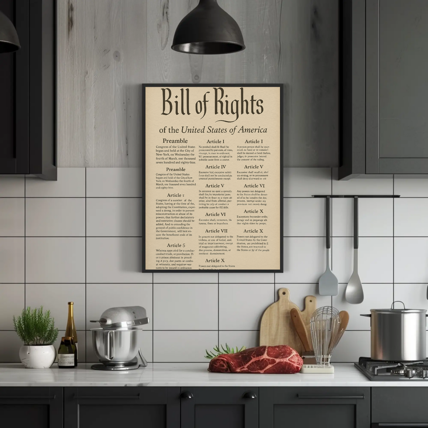Bill Of Rights United States Poster