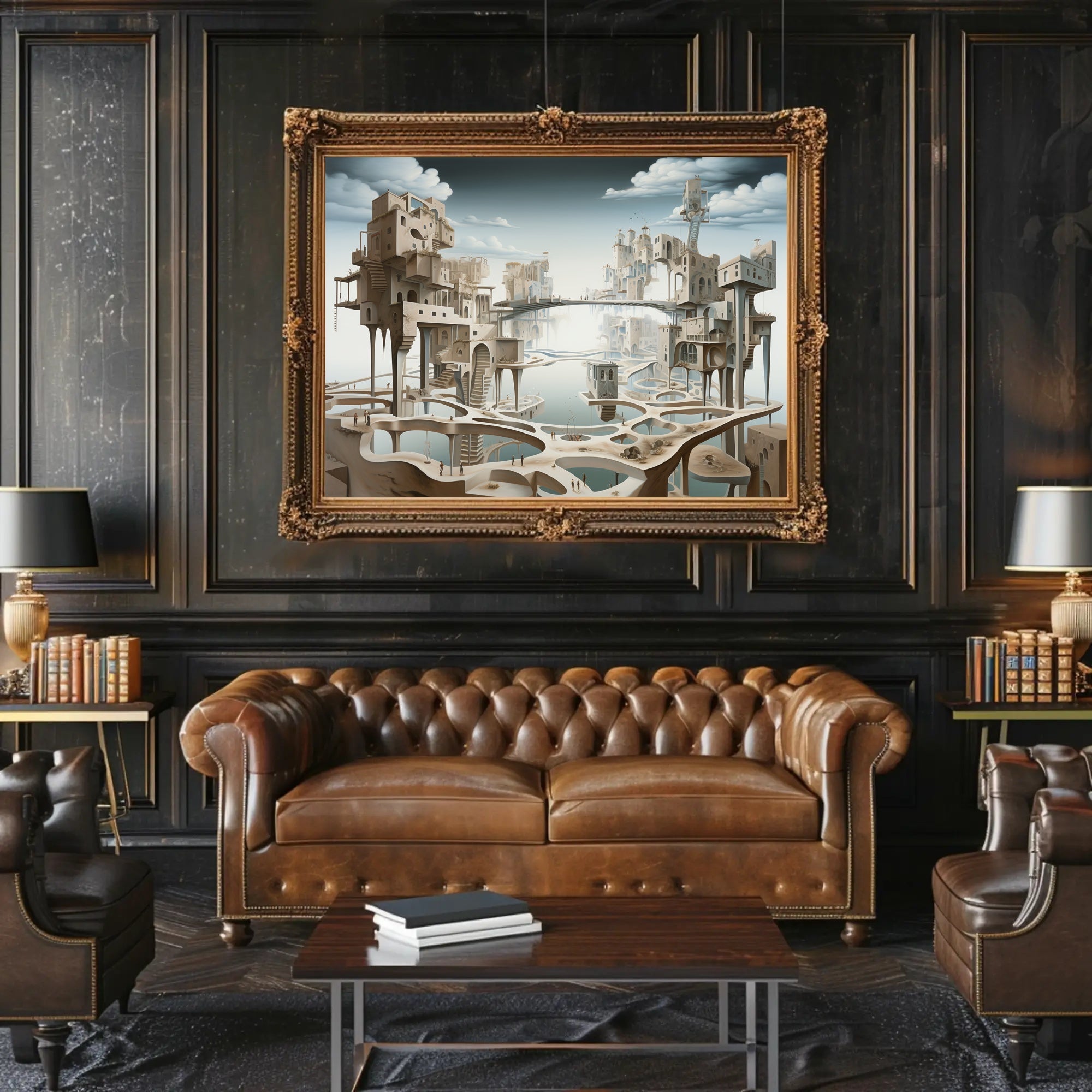 Surreal Architectural Dreamscape Art Poster