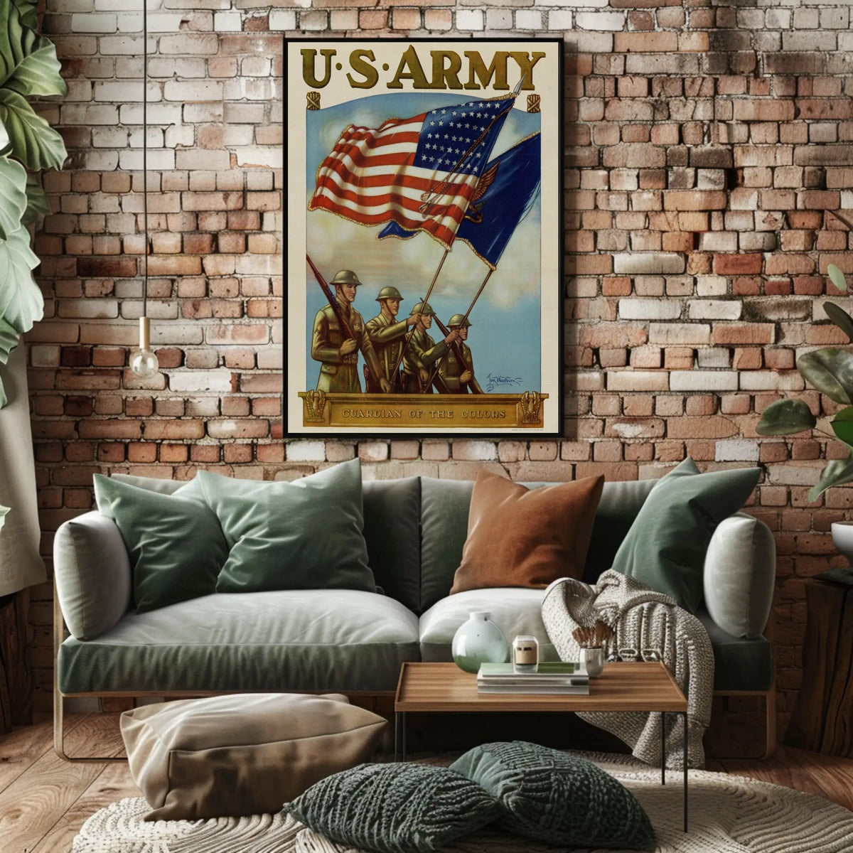 U.S. Army Patriotic Vintage Military Recruitment Poster