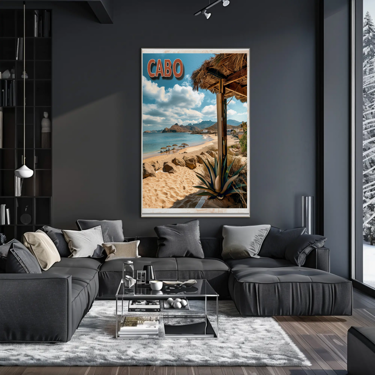 Cabo Paradise Beach Realistic Travel Poster
